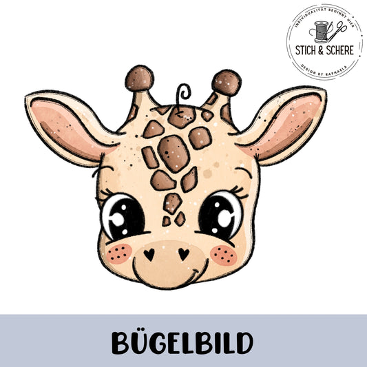 Glitzer-/ Bügelbild "Giraffenkopf Gina"