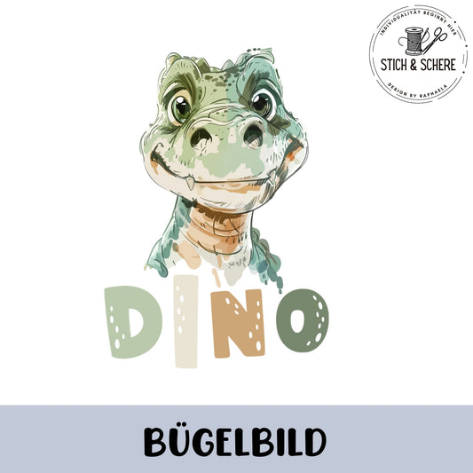 Aufbügler „Dino“ – Hochwertiger Druck für Kinderstoffe, Jersey & French Terry.