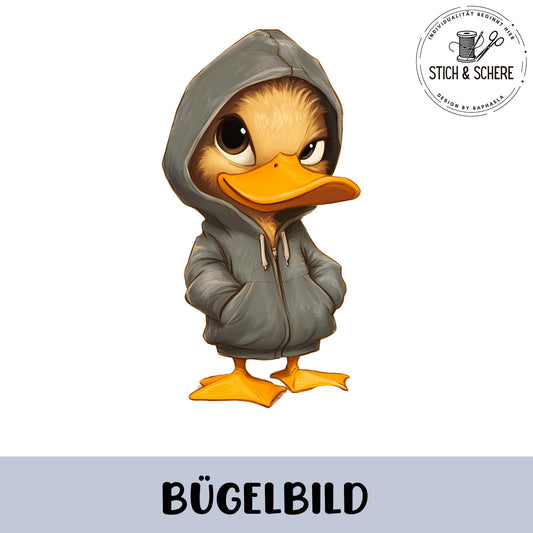 Kinderpullover mit stylischer Ente im Streetwear-Look.