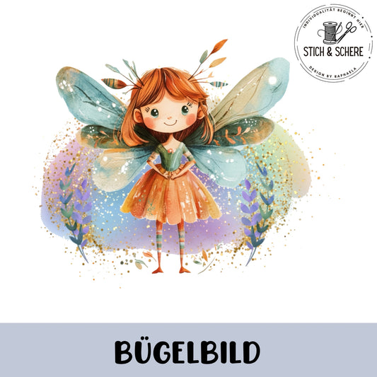 Märchenhaftes Feen-Design als Transferdruck für DIY-Kinderkleidung.