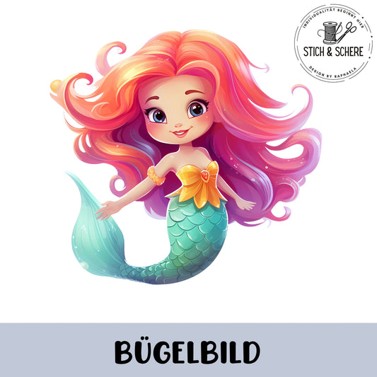 Bügelbild Meerjungfrau 10 cm | 15 cm – Magisches Ozean Motiv