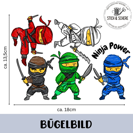 Bügelbild "Ninjas“ – Set