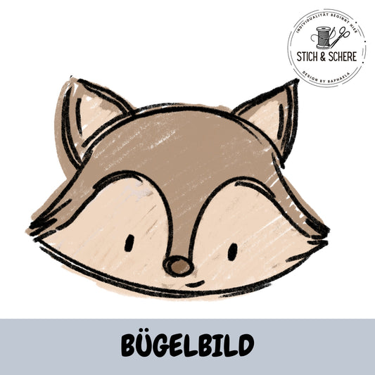 Bügelbild Spring Parts Fuchs Kopf Katzengold-Designs