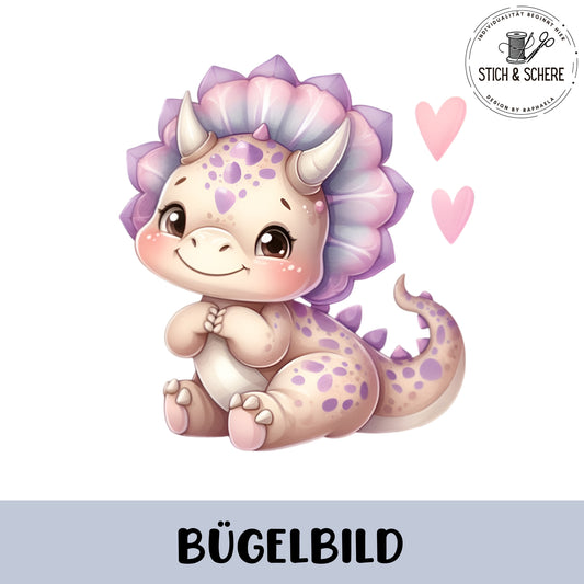 Aufbügler mit Dino für Kinder – DIY Applikation zum Aufbügeln mit süßem Charakter.