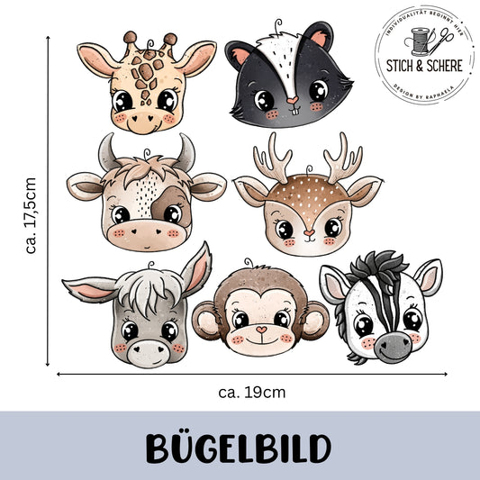 Bügelbild "tierisch Wild“ - Set