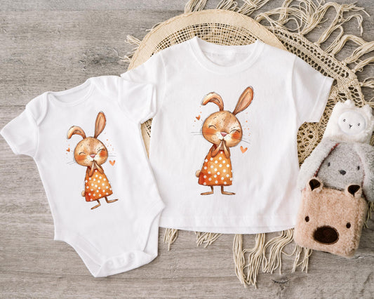 DIY-Bügelbild mit niedlichem Kaninchen – Perfekt für Handmade & Stoffveredelung.