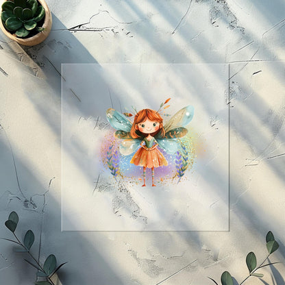 Märchenhaftes Feen-Design als Transferdruck für DIY-Kinderkleidung.