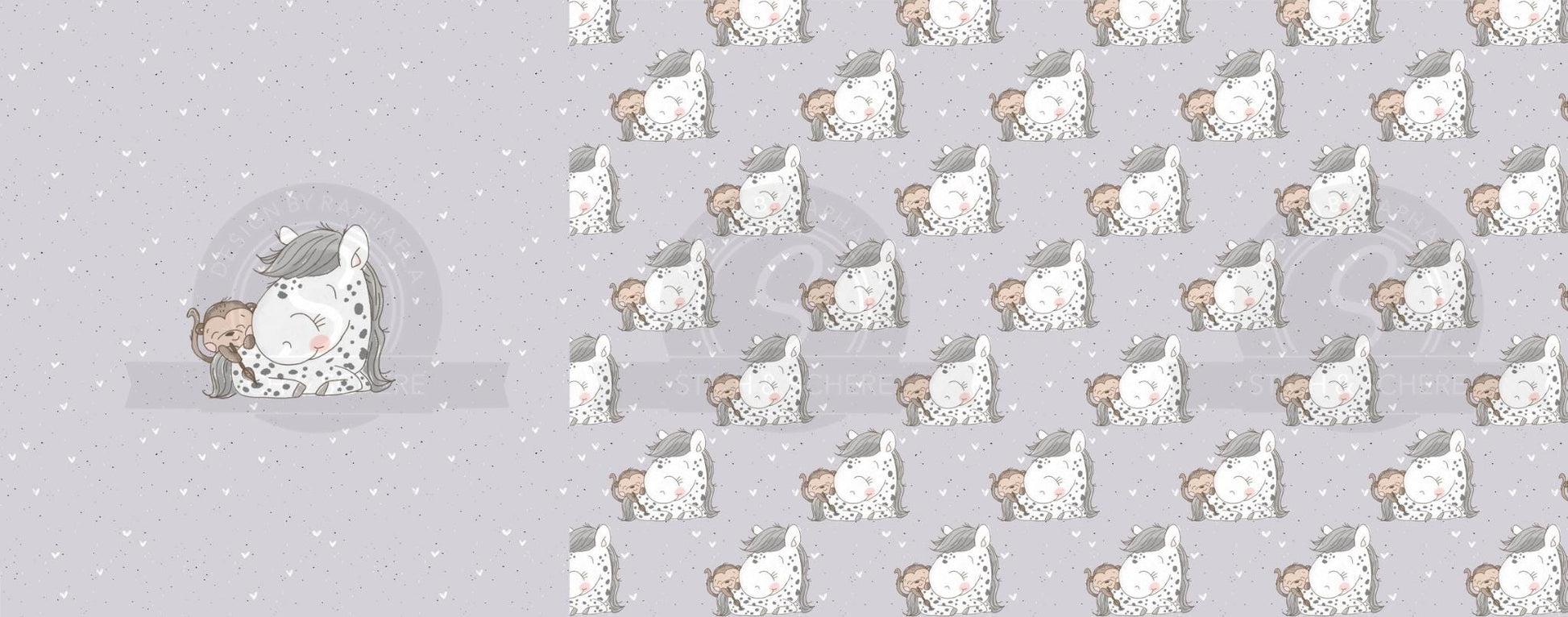 Stoffpanel „Little Friends“ mit Kombistoff für Hoodies, Kleider & Shirts.