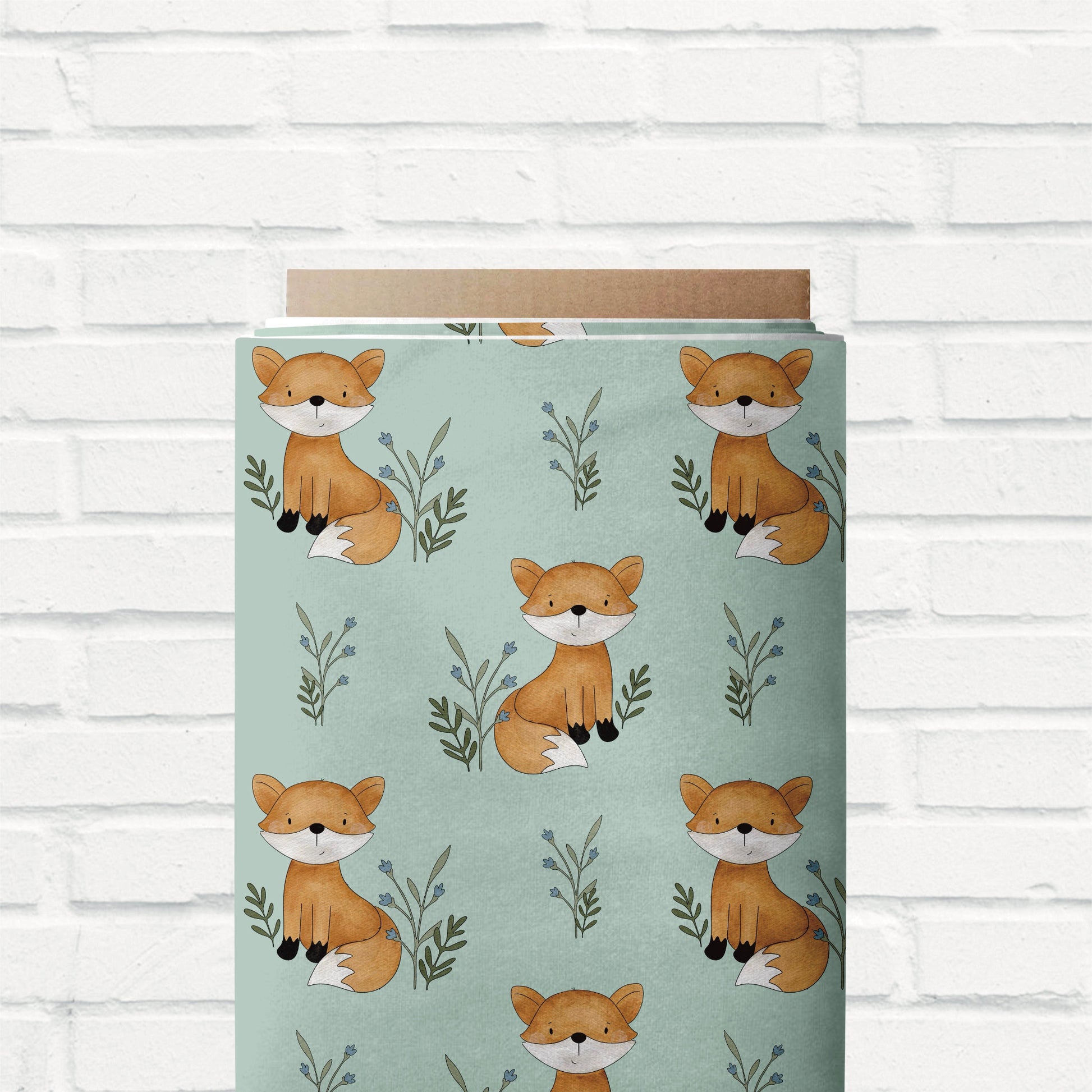 Meterware "Oscar der Fuchs" – Weicher Jersey oder French Terry mit verspieltem Fuchs-Design, perfekt für Shirts, Hosen & Accessoires. 