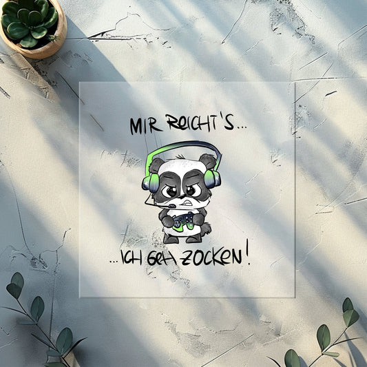 „Mir reicht’s, ich geh Zocken!“ Bügelbild für echte Gaming-Fans & Konsolenliebhaber.