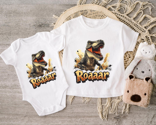 T-Rex Motiv für Kinder – Perfekt zum Aufbügeln auf Shirts, Hoodies & Bodys.