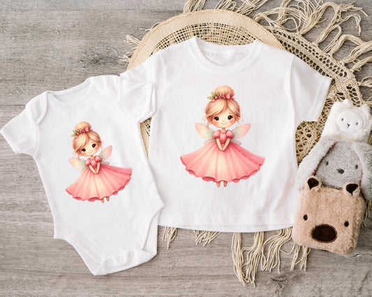 Hochwertiges Textiltransfer „Kleine Fee“ für DIY Baby- & Kinderkleidung.
