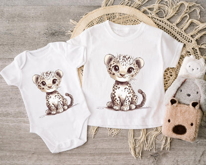 Süßes Wildkatzen-Motiv als Bügelbild für Hoodies, Shirts & Bodys.