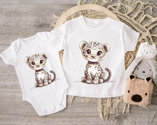 Süßes Wildkatzen-Motiv als Bügelbild für Hoodies, Shirts & Bodys.