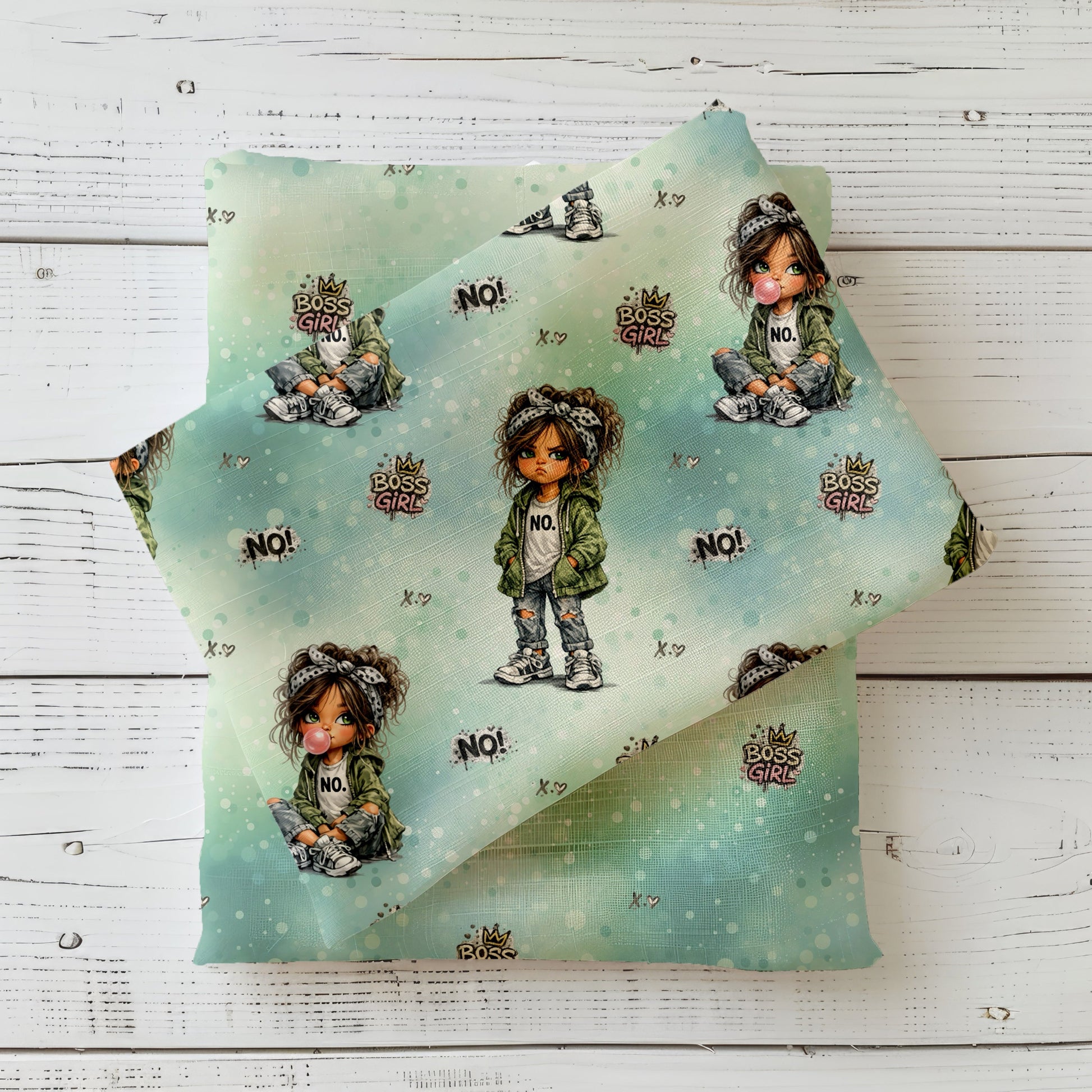 Boss Babe Design mit Mädchen im Streetstyle und Statement-Details