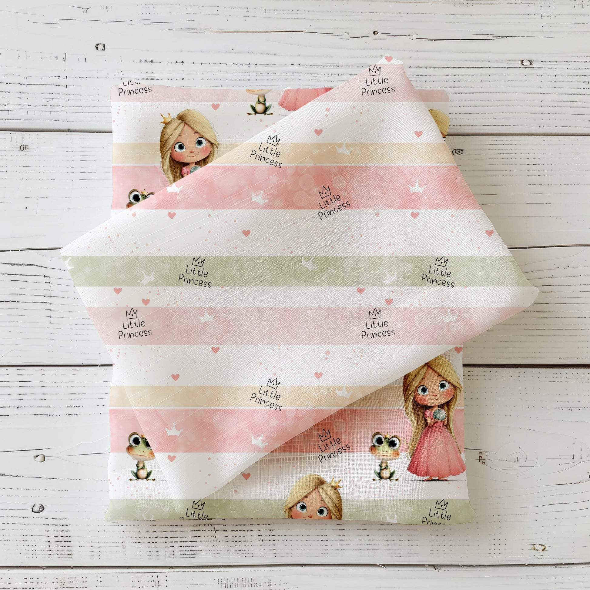 Kinderstoff in weichen Farben mit märchenhaftem Look, perfekt als Begleitstoff.