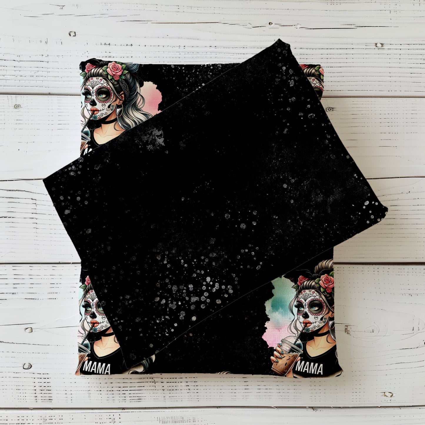 Stoff Meterware "Aquarell Schwarz " - Jersey & French Terry