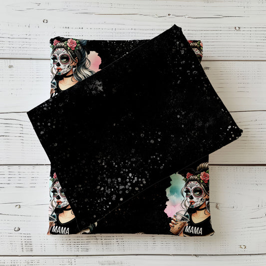 Stoff Meterware "Aquarell Schwarz " - Jersey & French Terry