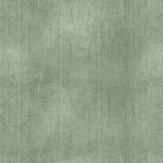 Denim Grün Kombistoff – strukturierter, natürlicher Basicstoff für kreative Nähprojekte.