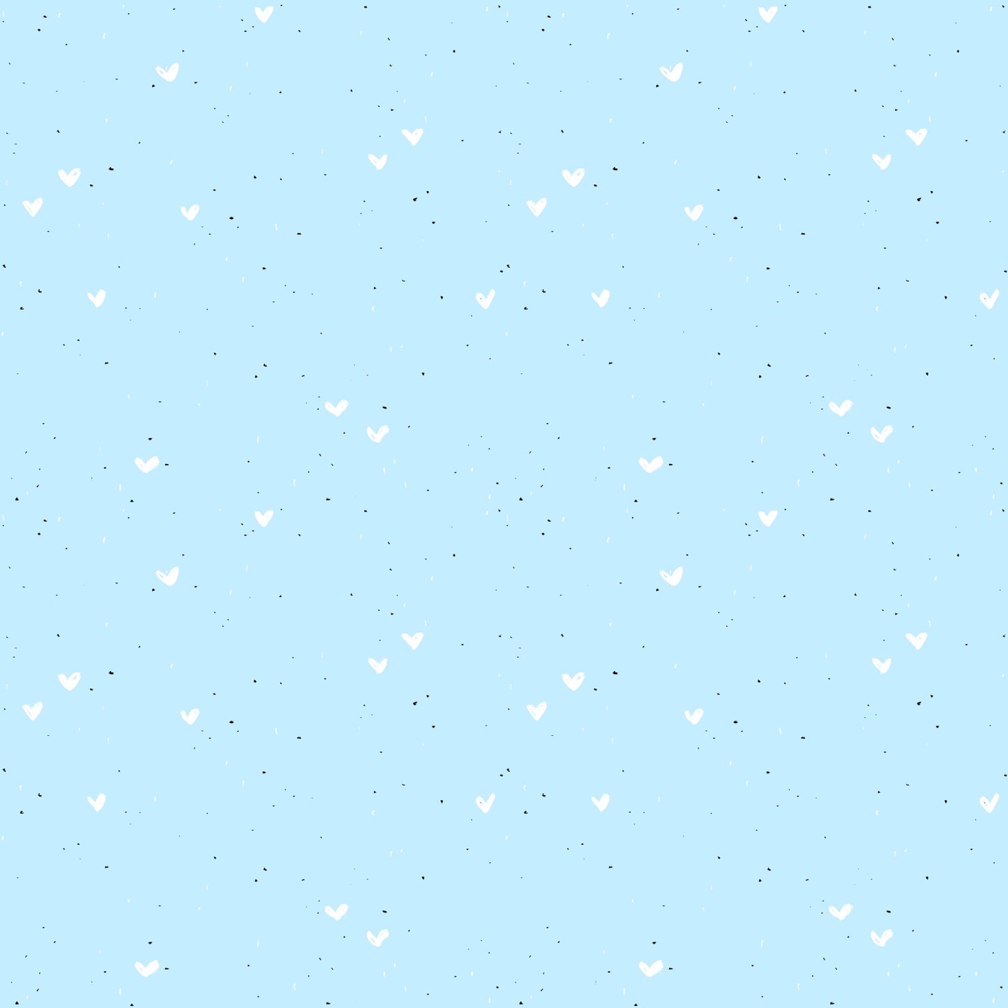 Katzeneinhorn Kombistoff – Hellblauer Jersey mit Herzen für Kinderkleidung & Nähprojekte.