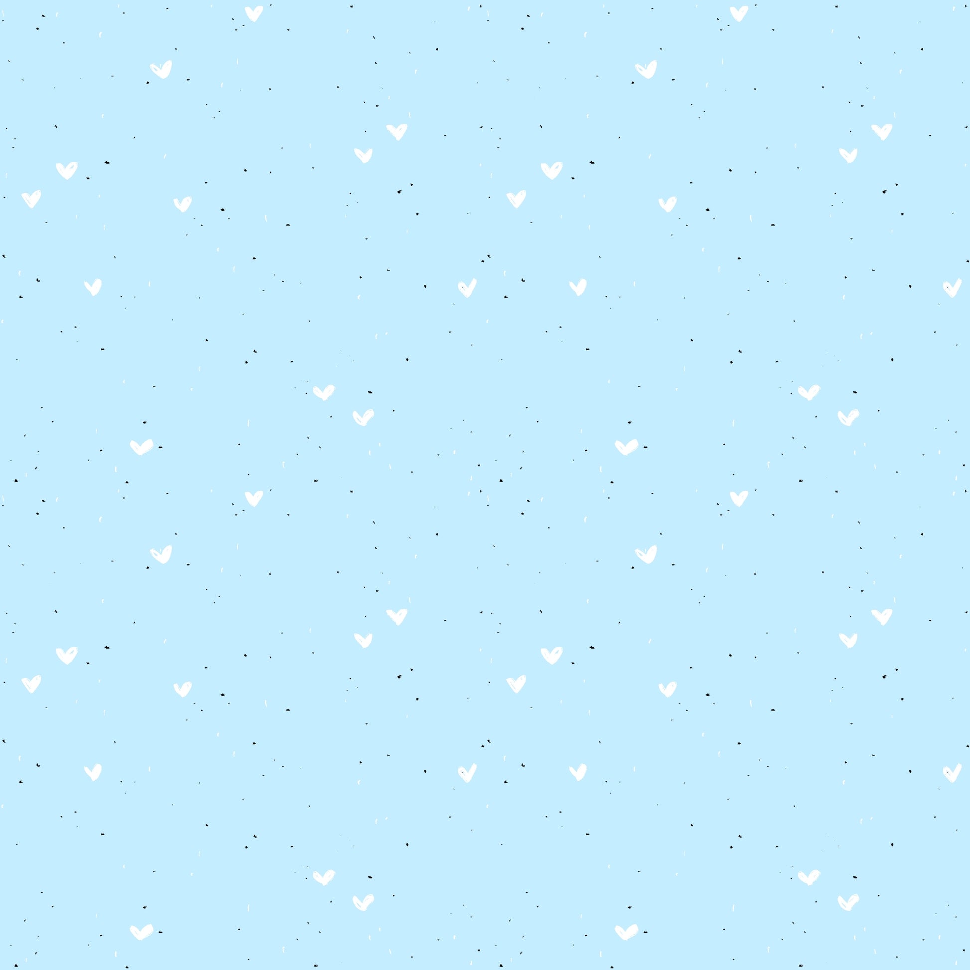 Katzeneinhorn Kombistoff – Hellblauer Jersey mit Herzen für Kinderkleidung & Nähprojekte.