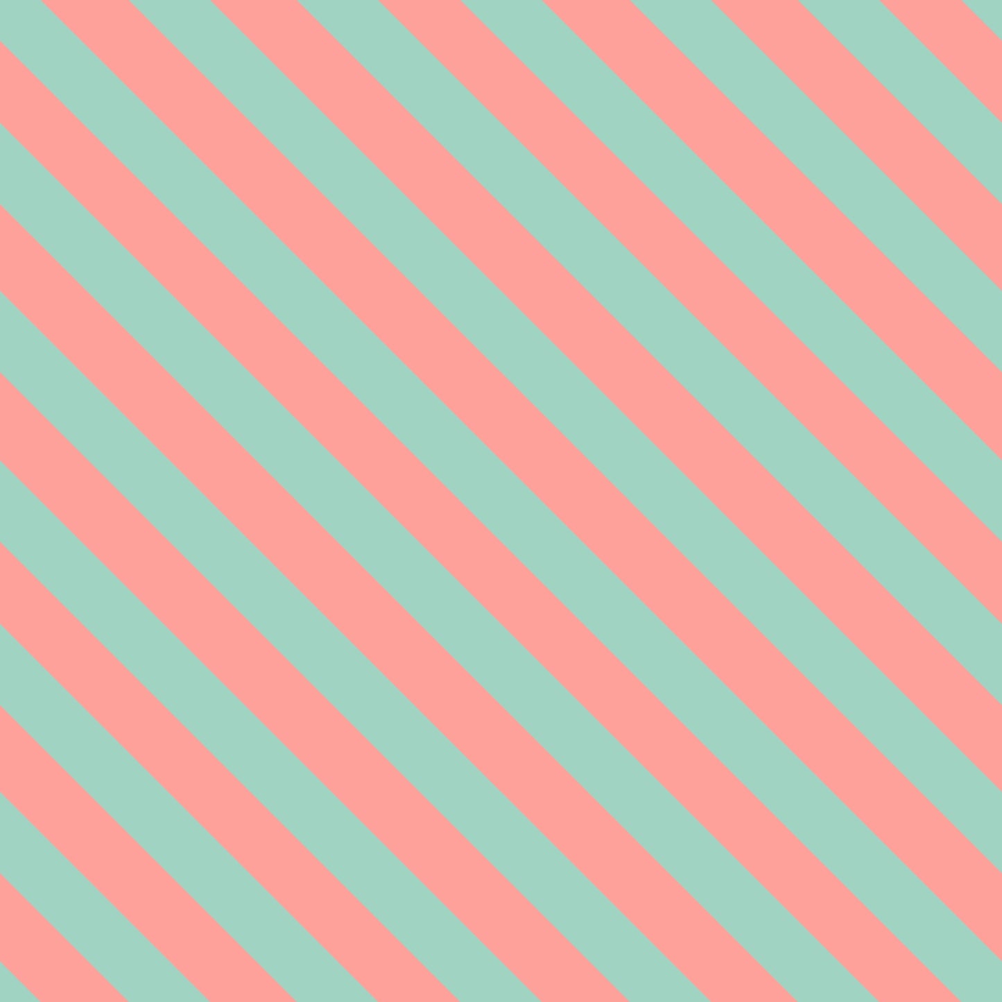 nahtloses mint-apricot Streifenmuster, Kombistoff zu Erdbeerlein, kindlicher Sommerstoff von Katzengold-Designs