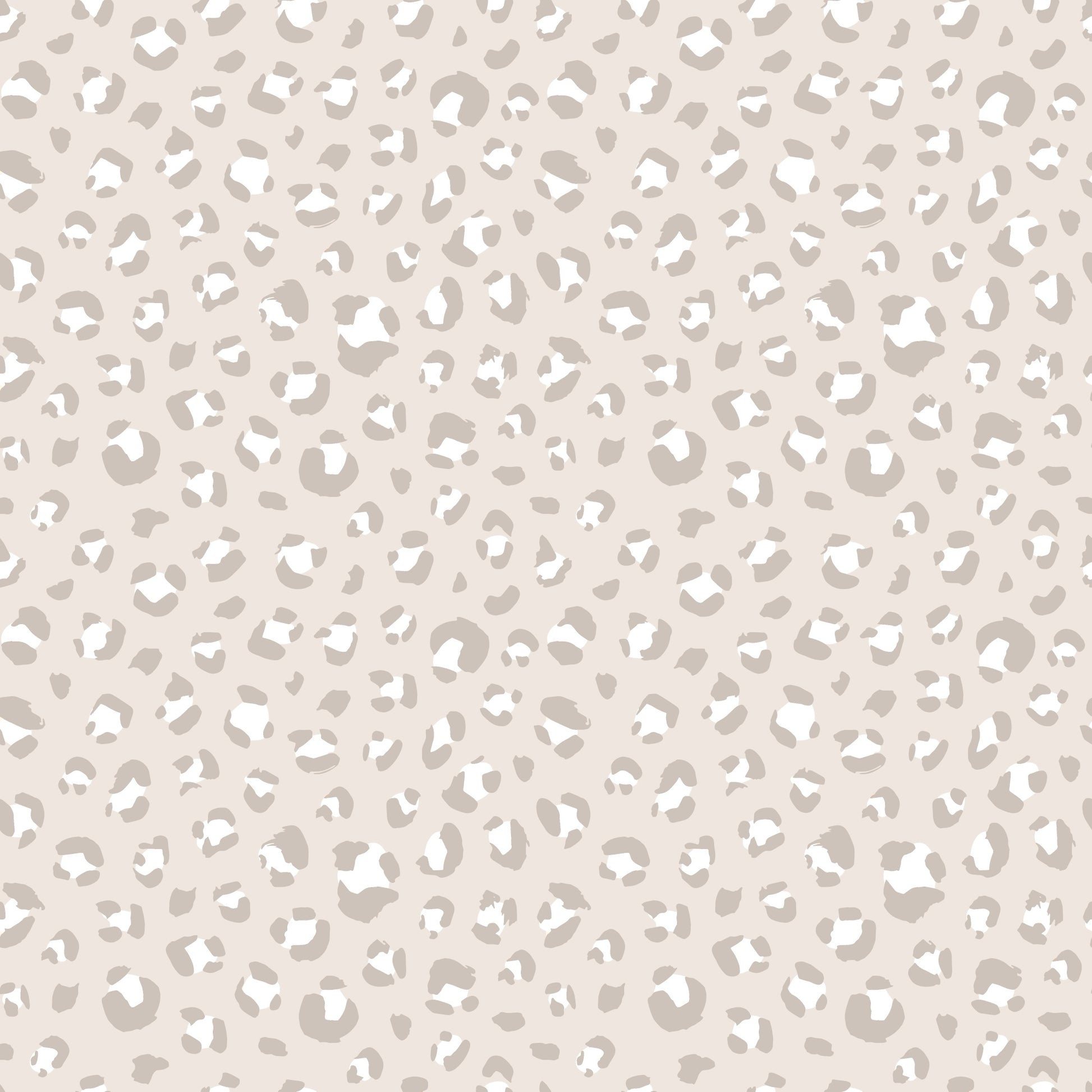 Nahtloses Leo-Muster „Leo Girl Kombi“ in Beige/Greige – Kombistoff für Kinderkleidung (Jersey/French Terry)