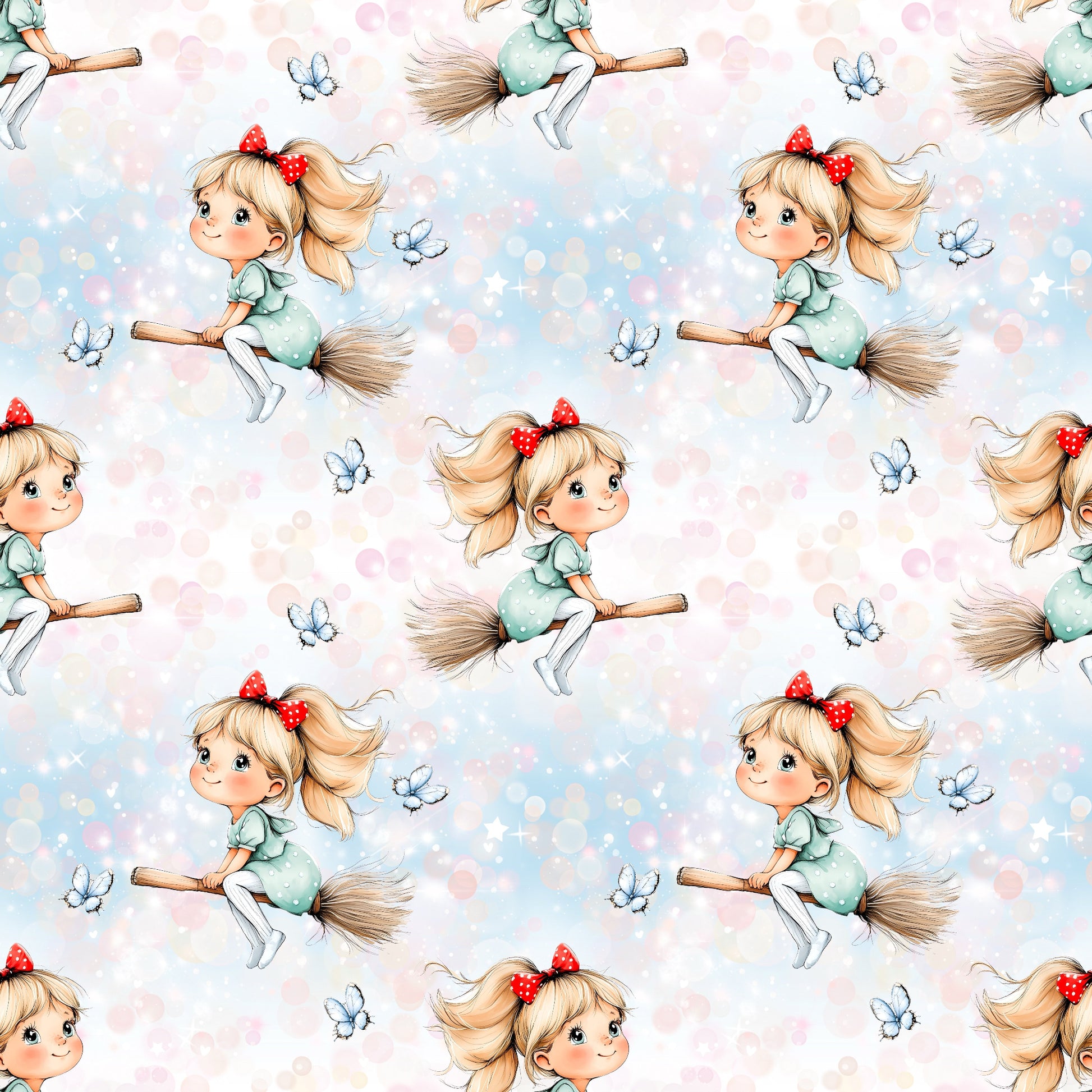 Nahtloses Muster „Mimi“ auf Ripp-Jersey – sanfte Schmetterlings-Details & Pastelltöne für Kinderkleidung