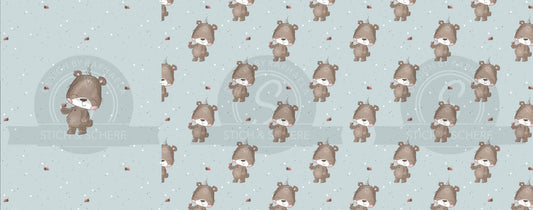 Hochwertige Meterware „Hallo kleiner Freund“ – Perfekt für Handmade-Babykleidung.