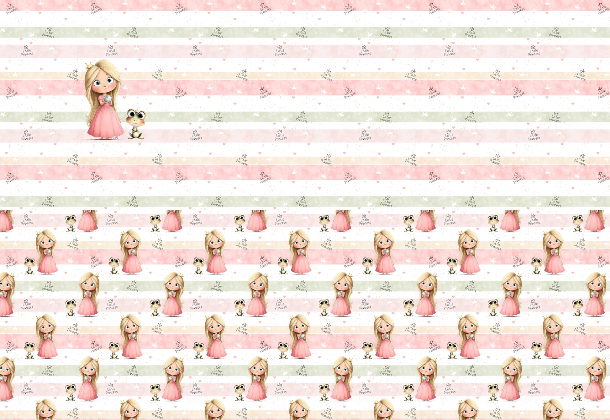 Froschzauber Panel mit Prinzessin und Froschmotiv