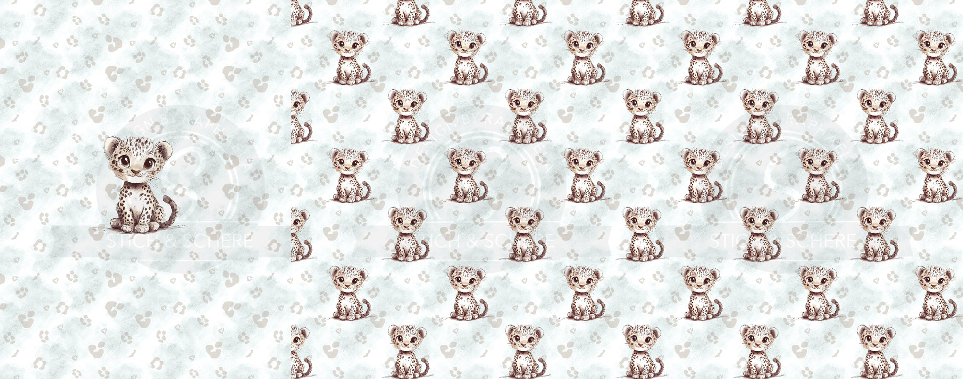 Perfekte Meterware für handgemachte Kinderkleidung mit Leopardenprint.