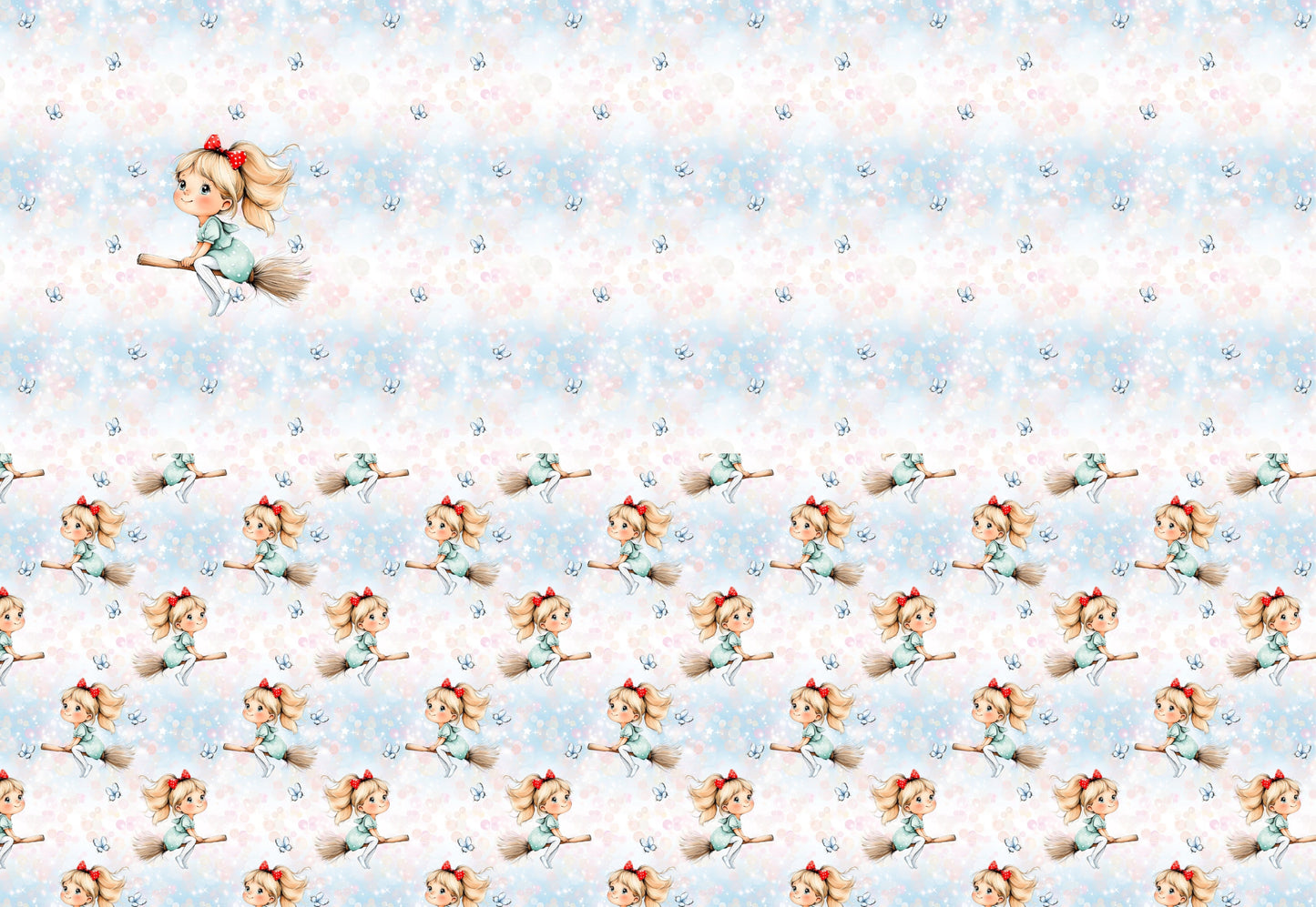 Mimi Panel mit schwebendem Mädchenmotiv