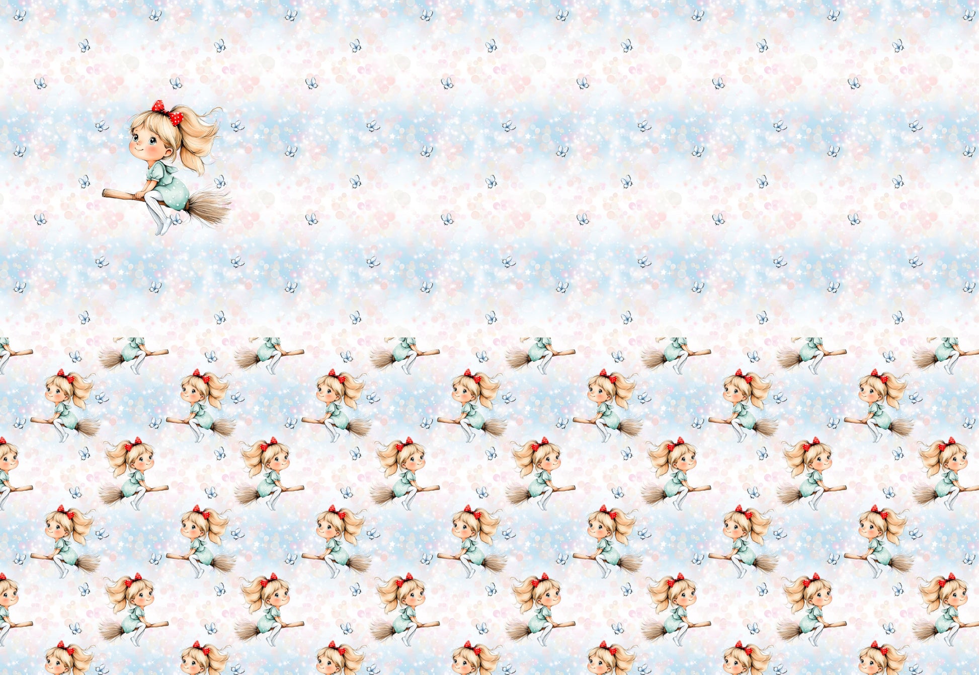 Mimi Panel mit schwebendem Mädchenmotiv