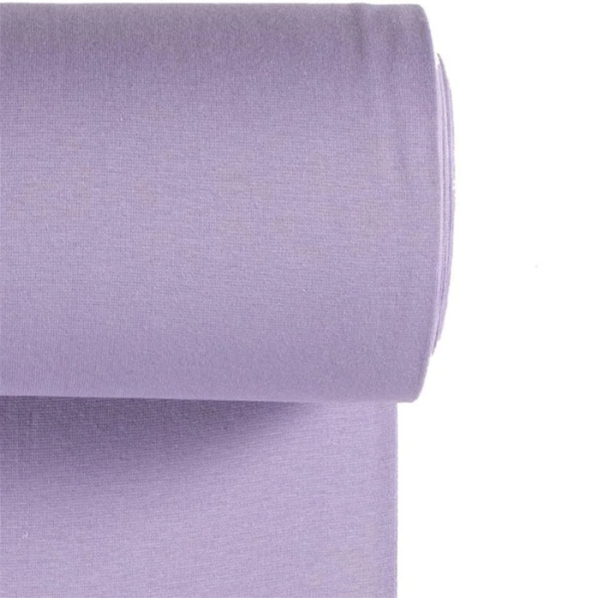 Strickbündchen Stoff in Flieder für vielseitige Nähprojekte.