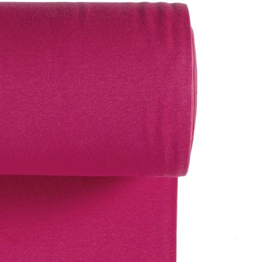 Bündchen Stoff Pink - Feinripp